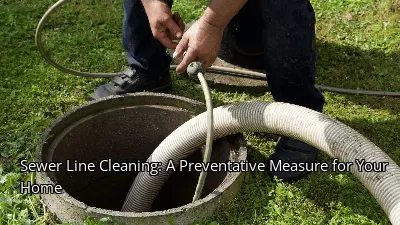 Sewer Line Cleaning: A Preventative Measure for Your Home Sewer Line Cleaning: A Preventative Measure for Your Home