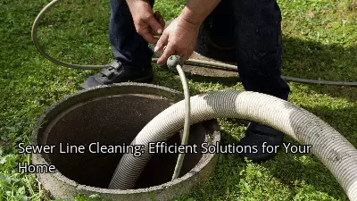 Sewer Line Cleaning: Efficient Solutions for Your Home Sewer Line Cleaning: Efficient Solutions for Your Home