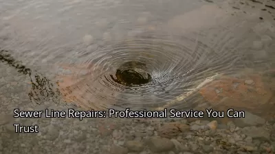 Sewer Line Repairs: Professional Service You Can Trust Sewer Line Repairs: Professional Service You Can Trust