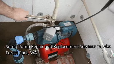 Sump Pump Repair and Replacement Services in Lake Forest Park, WA Sump Pump Repair and Replacement Services in Lake Forest Park, WA