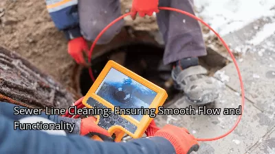 Sewer Line Cleaning: Ensuring Smooth Flow and Functionality Sewer Line Cleaning: Ensuring Smooth Flow and Functionality