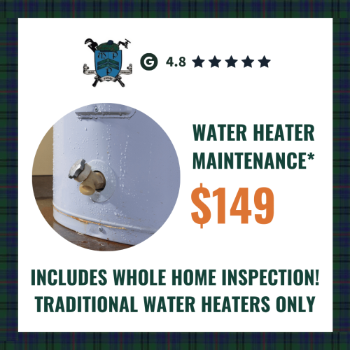 $149 Water heater maintenance